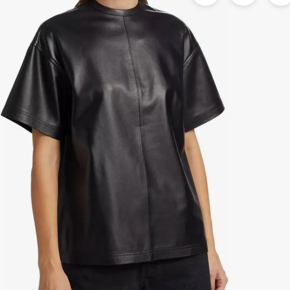NWT Michael Kors Oversized Leather Shirt